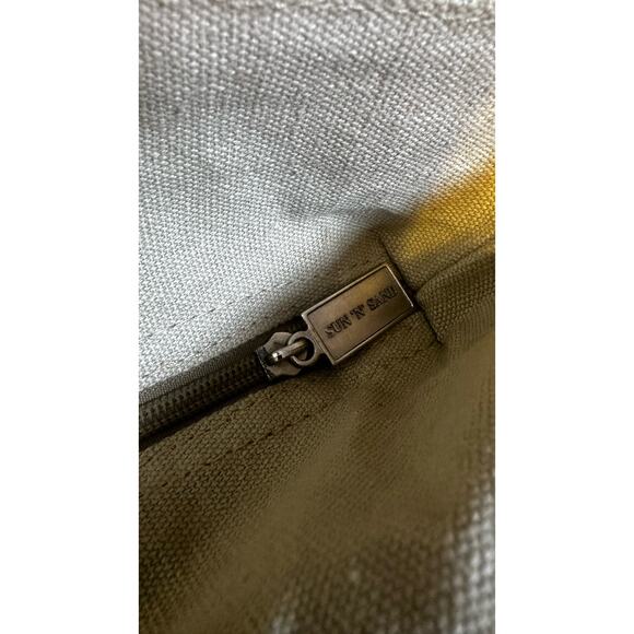 Sun N Sand Small Tote Bag - Unique Giraffe & Zebra Print, Wood Handle - Picture 7 of 10